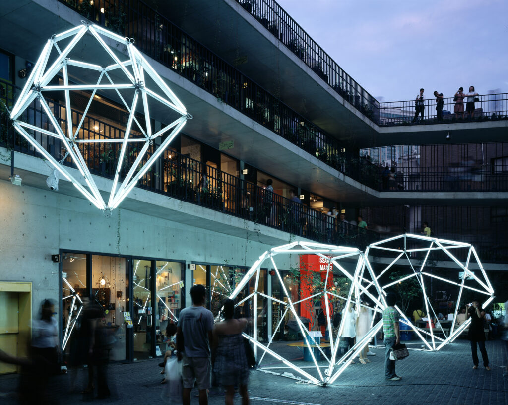 Diamonds: Will You Marry Me? light installation