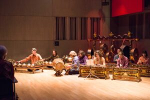 UMBC's gamelan, a unique Indonesian musical instrument
