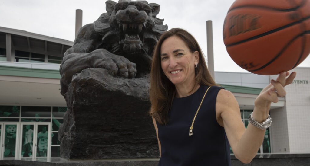 Coach Bethann Ord, courtesy of Casey Staff, Binghamton University.