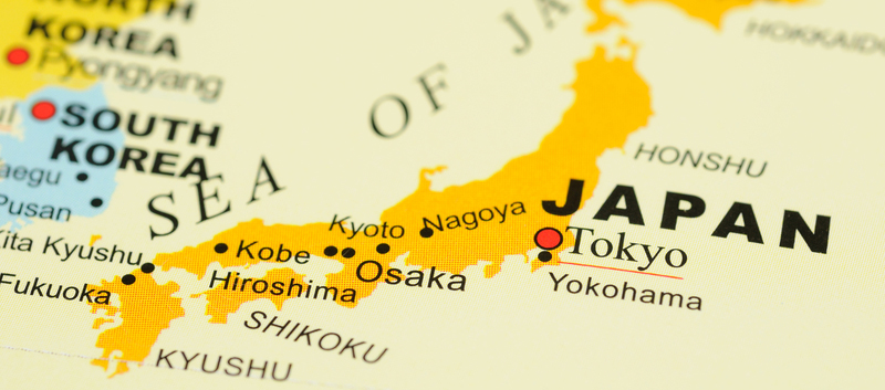 Japan on map