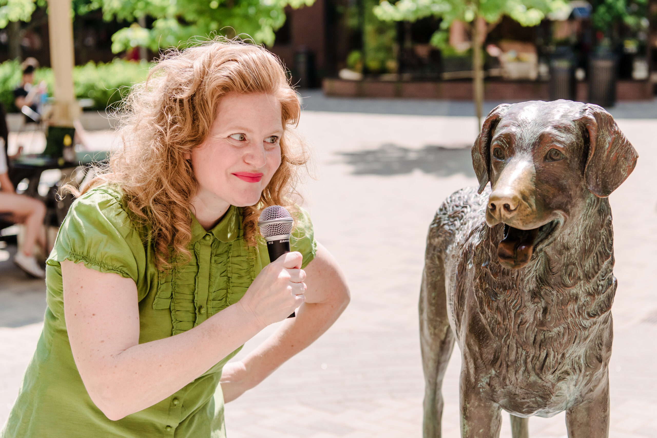 Ferrera honing her humor with True Grit. Photo by Marlayna Demond '11.