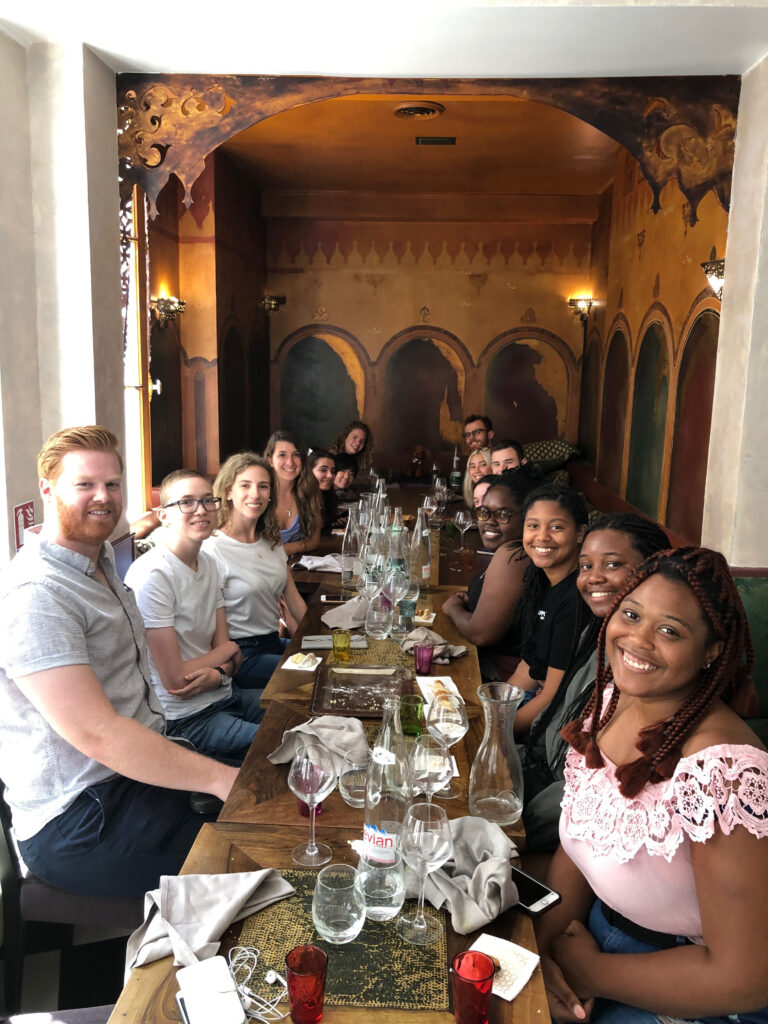 Students from UMBC pose for a photo on a summer trip to Wales.