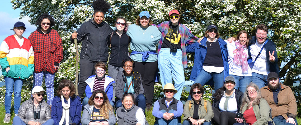 UMBC students gather for a group photo in Colombia.