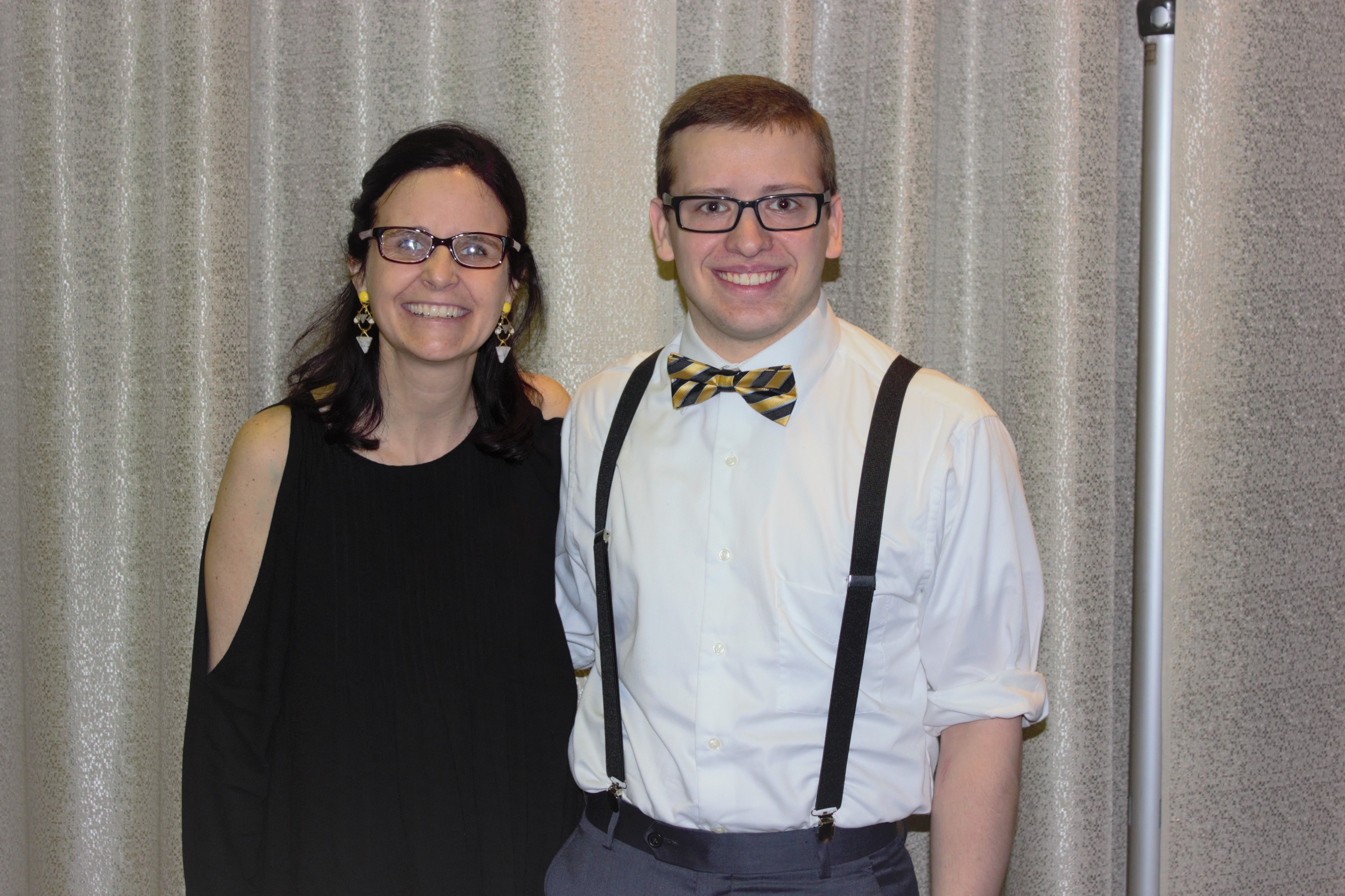 Smedley celebrates the end of college and the forthcoming publication of his novel with Mariajose Castellanos.
