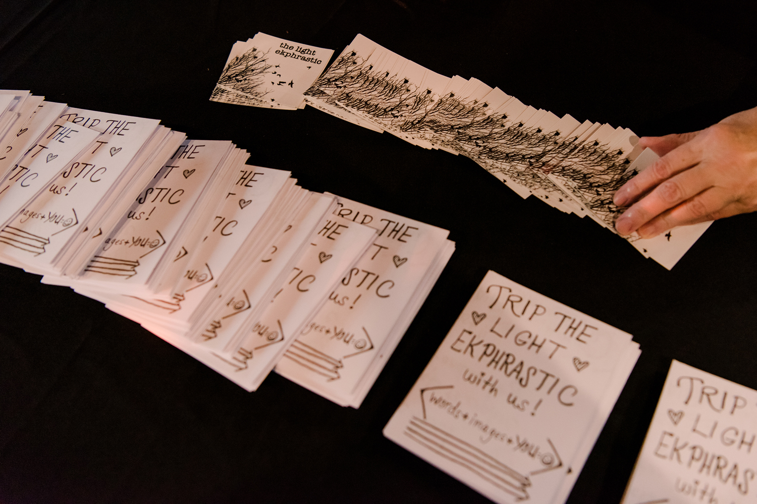 Trip the Light Ekphrastic with us flyers