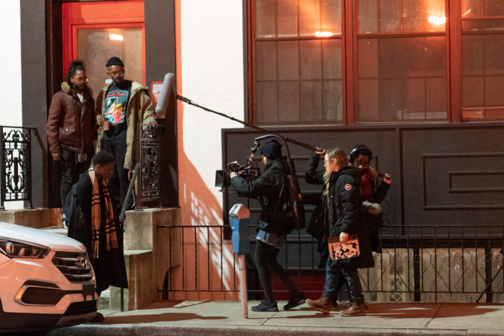 Jovan James on the movie set.