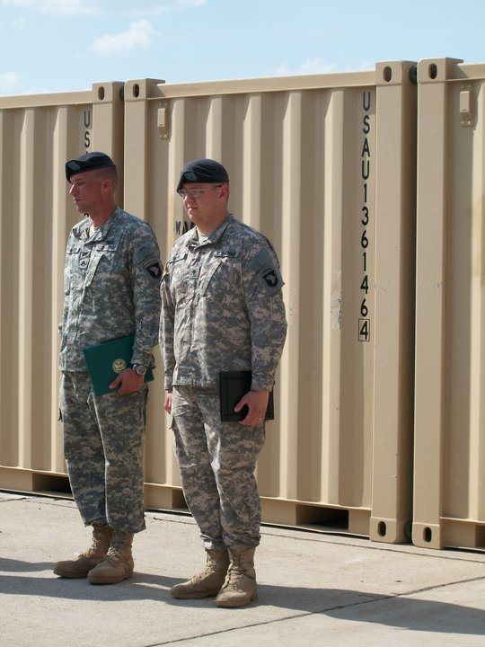 Park (right) in the Army. Photo courtesy of Park.