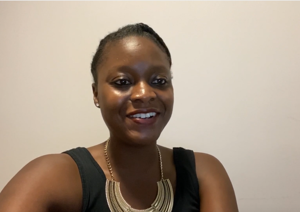 Woman smiling at camera