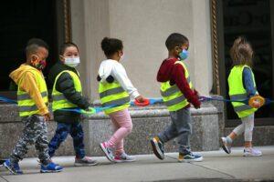 Preschool is an opportunity to develop important social skills like taking turns, working in groups and making friends. John Tlumacki/The Boston Globe via Getty Images