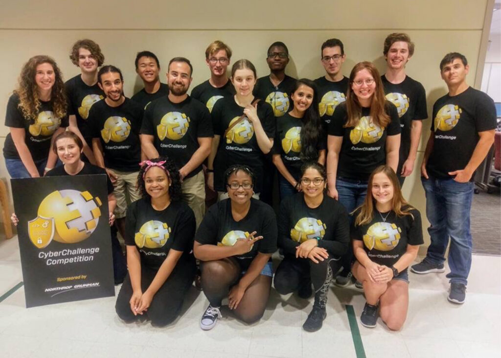 Zavala, far left, at Northrop’s Cyber Security Raspberry Pi Competition hosted by Northrop Grumman for UMBC Students. Photo courtesy of Zavala.