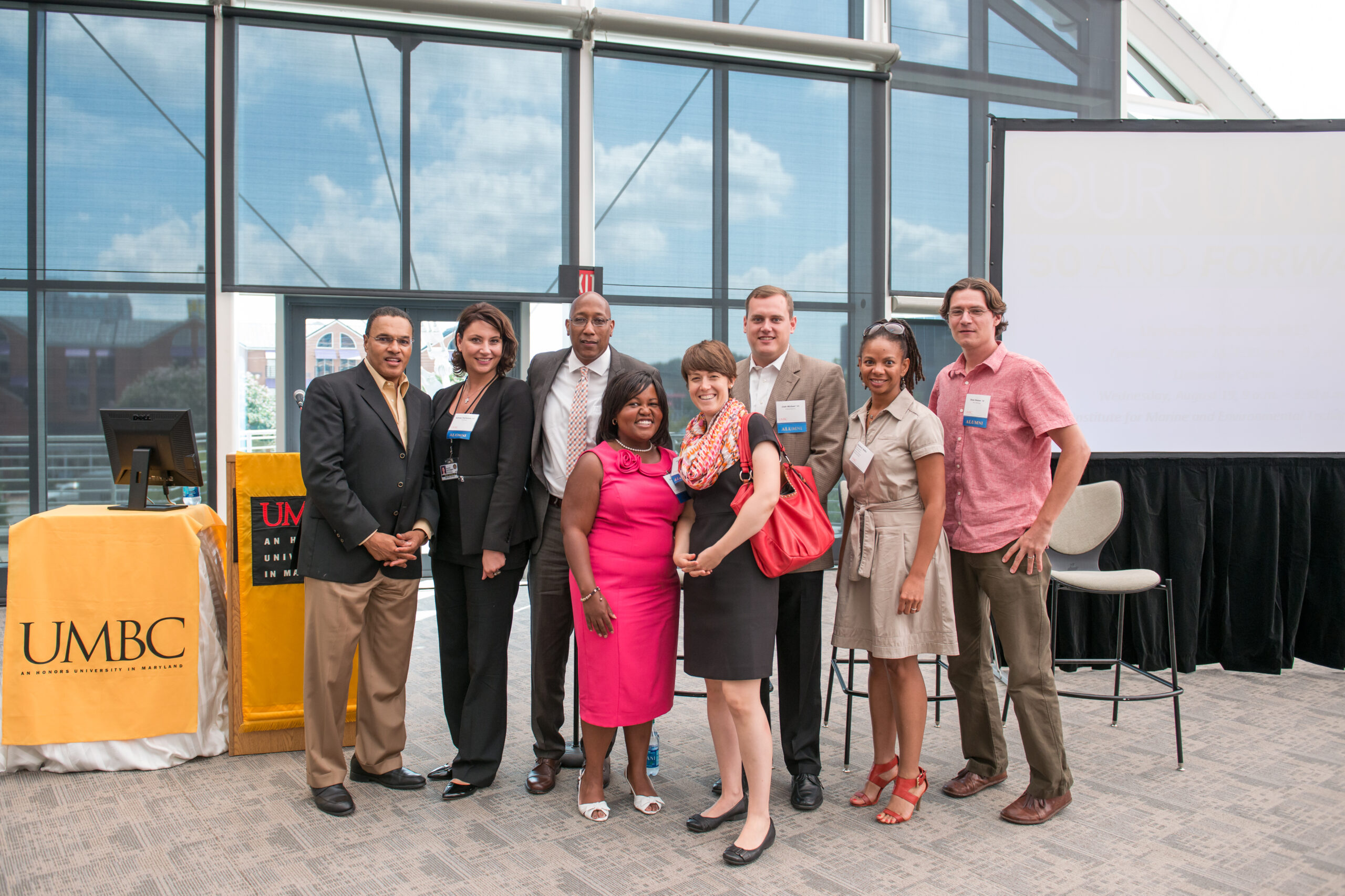 UMBC alumni share their experiences supporting Baltimore communities at the 2015 University Retreat.