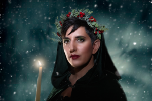 Michelle Jabes Corpora promo photo for HOLLY HORROR: THE LONGEST NIGHT.