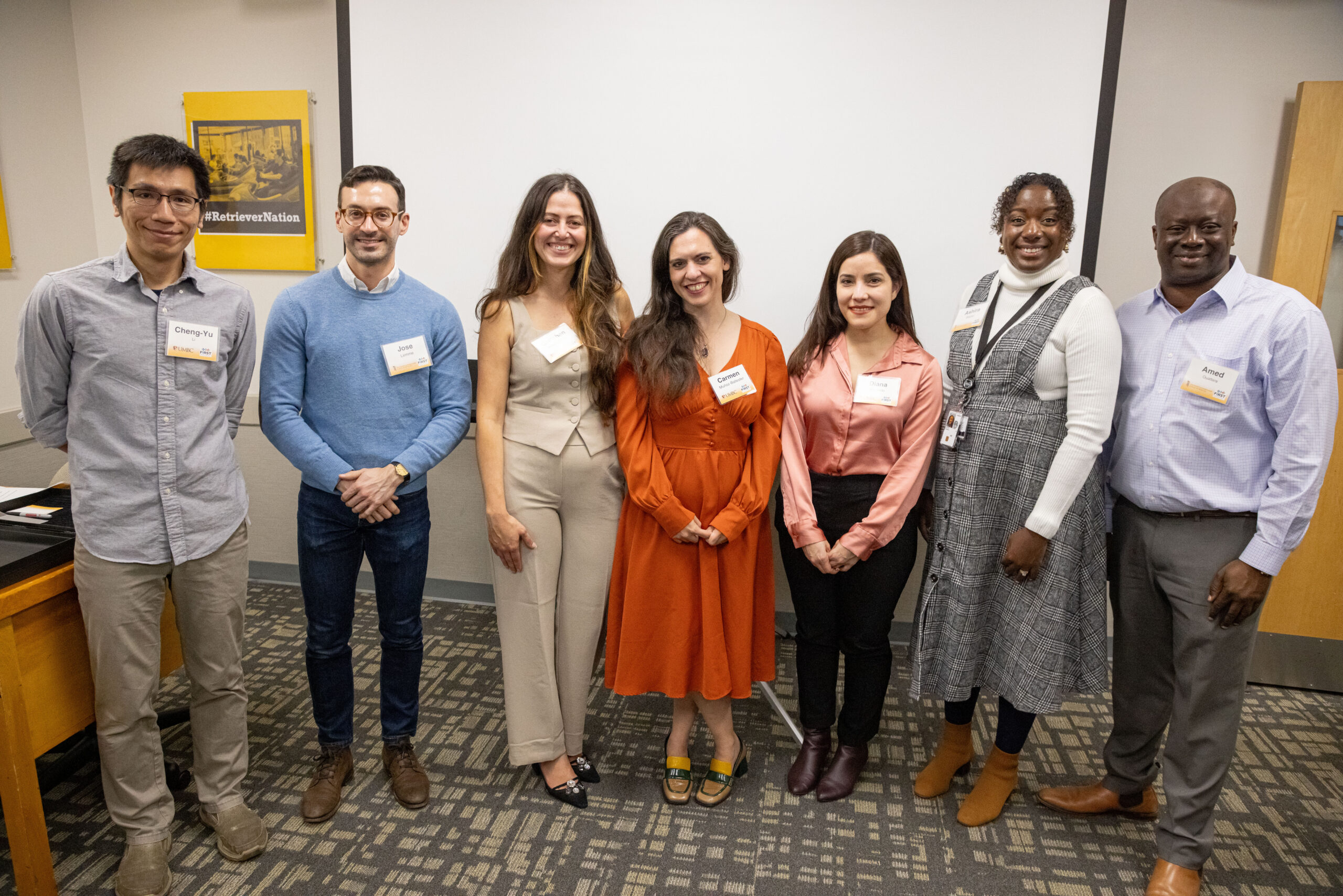group photo of seven people