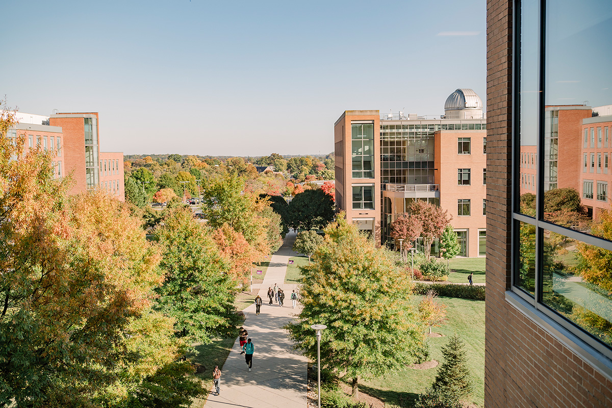 UMBC's campus on a bright Fall day