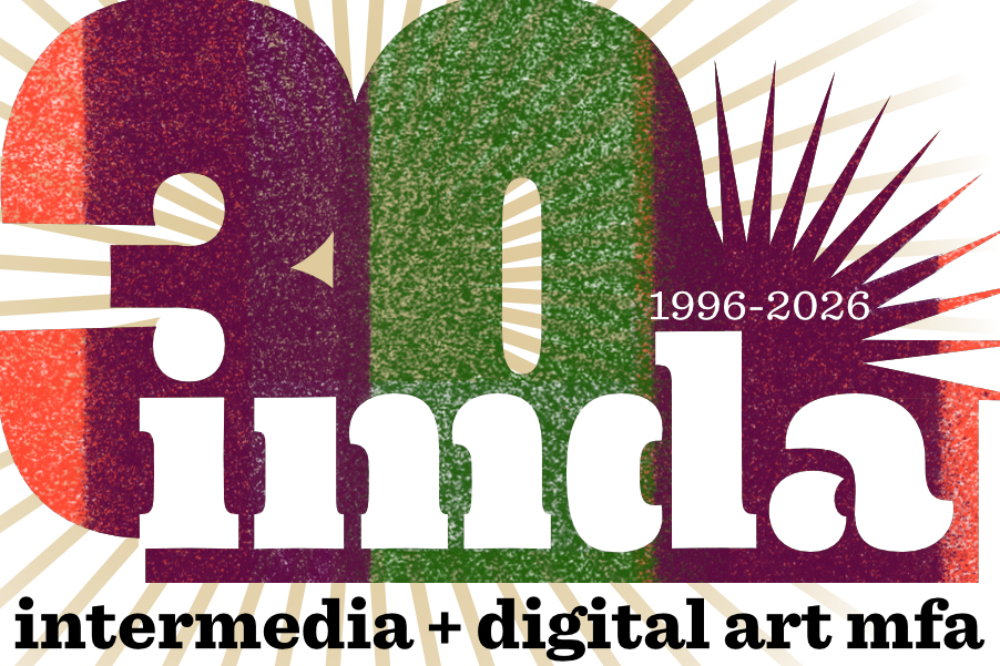 A graphic design says 30 imda intermedia + digital art mfa